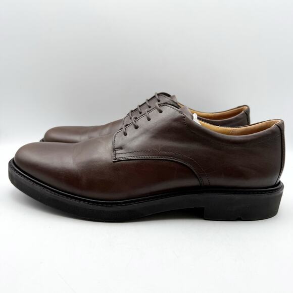 Ecco Mens London Oxford Dress Shoe EU 47 US 13-13.5 Brown Leather EUC main image 13